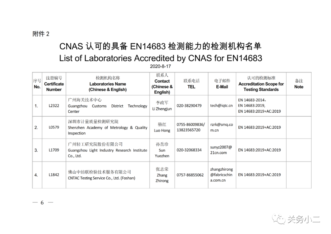 國內(nèi)具備歐盟CE認證機構(gòu)名單及EN149/14683檢測機構(gòu)名單 國內(nèi)具備歐盟CE認證機構(gòu)名單及EN149/14683檢測機構(gòu)名單